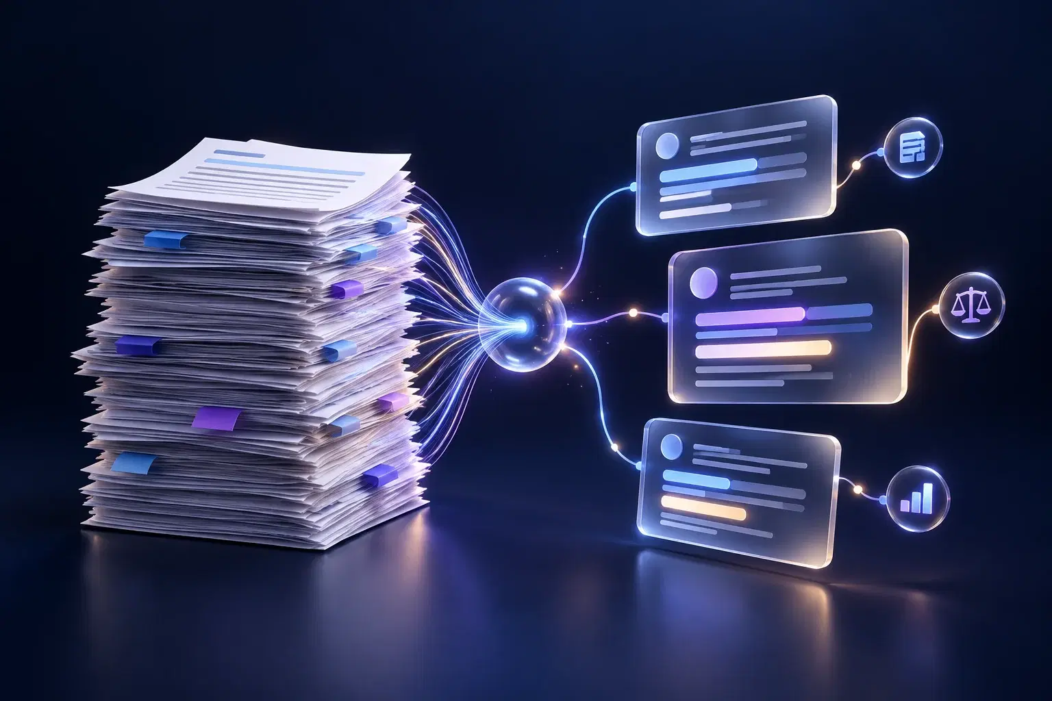 Legal documents transformed into concise analysis and summary cards